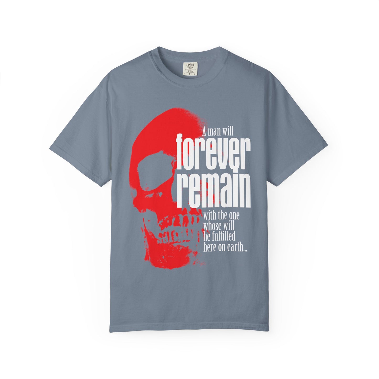 A Man Will Forever Remain with the One Whose Will He Fulfilled | Cannot Serve Two Masters | Red Skull | Heavyweight Cotton Unisex T-Shirt