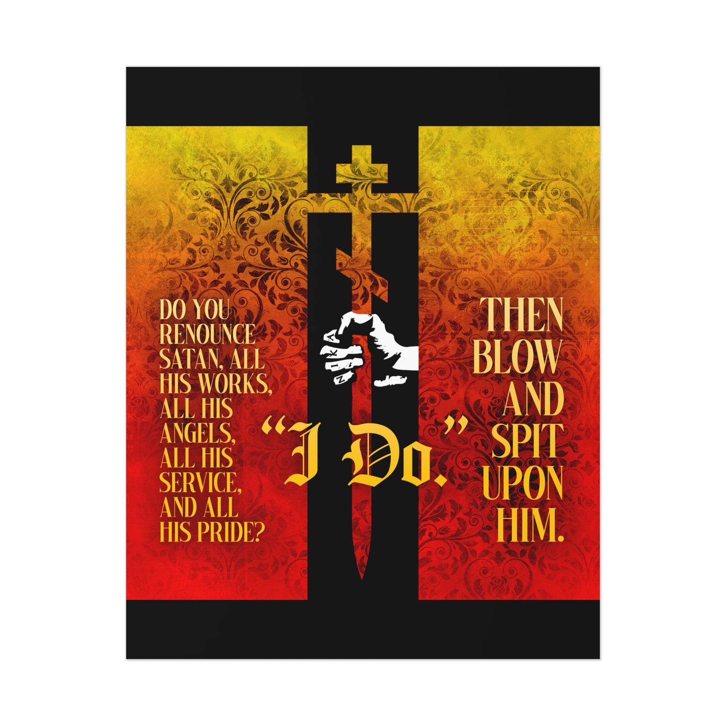 Do You Renounce Satan? (Catechumen Prayers) No. 1 | Orthodox Christian Art Poster