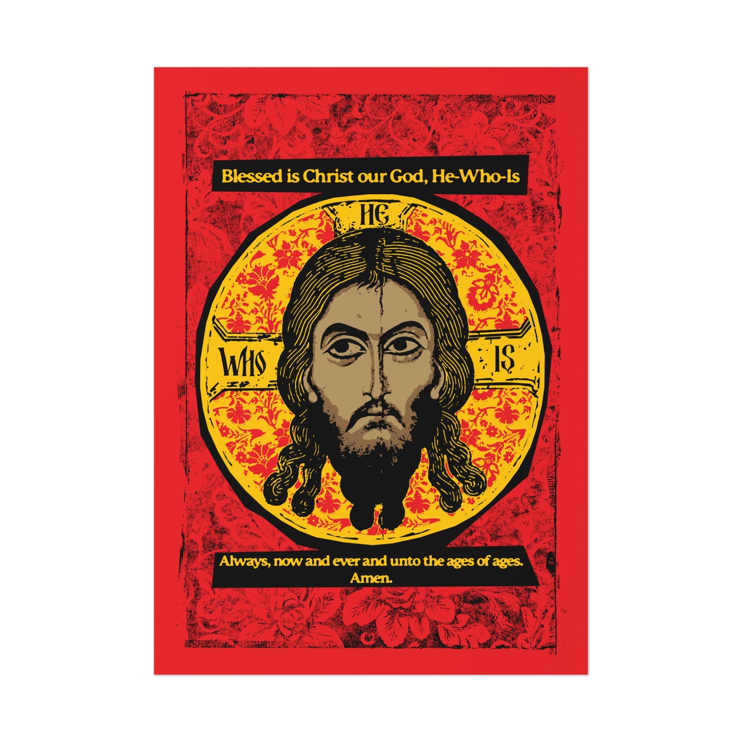 Icon Made-Without-hands (Mandylion/Image of Edessa) IconoGraphic No. 1 | Orthodox Christian Art Poster