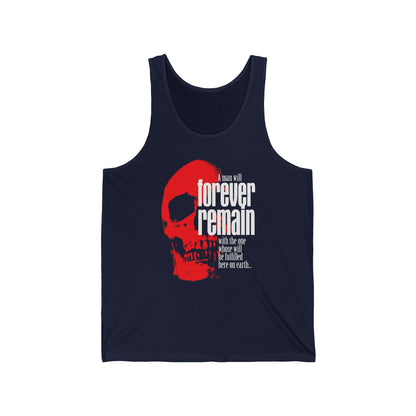 A man will forever remain... | You cannot serve two masters | Red Skull Horror Movie Poster Aesthetic | Orthodox Christian Tank Top