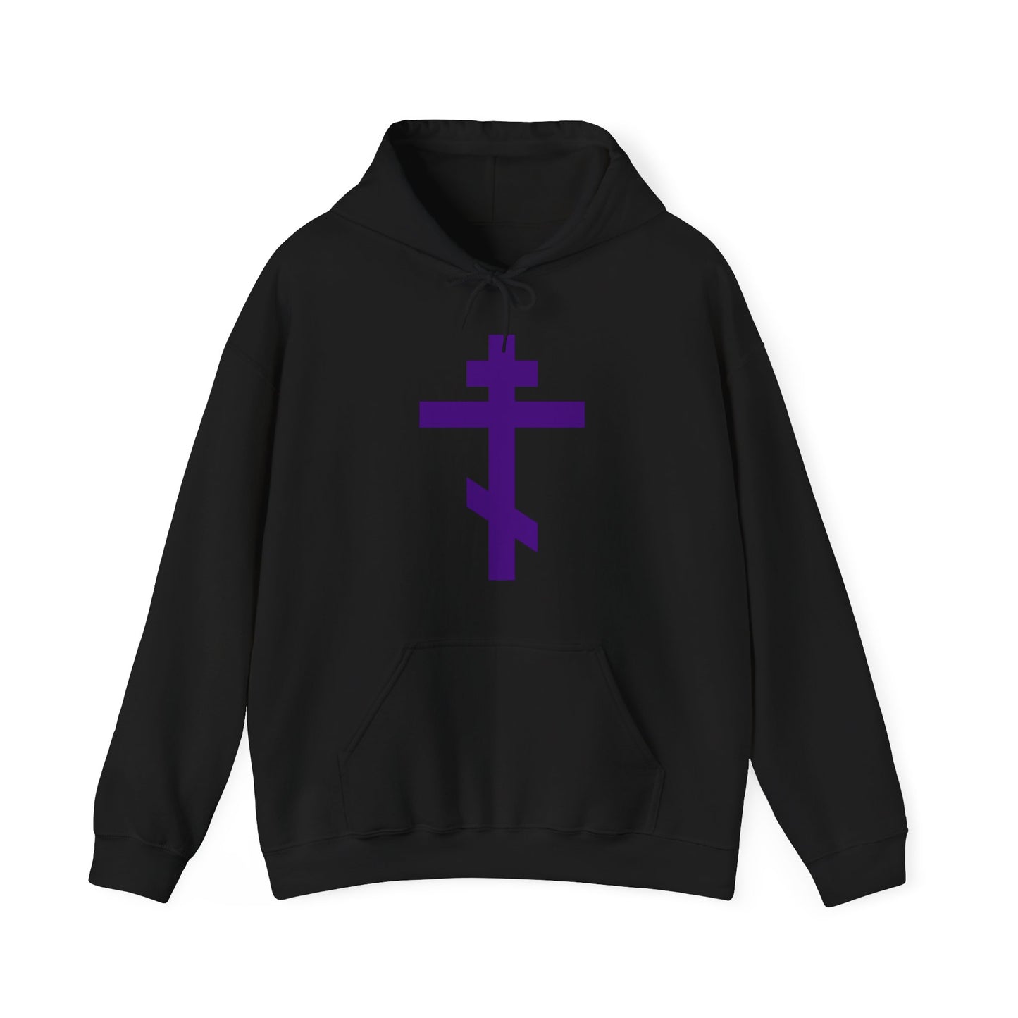 Purple Orthodox Tribar Cross | Preserve Thy People By Thy Cross, O Lord | Christ is King | Christian Streetwear Hoodie