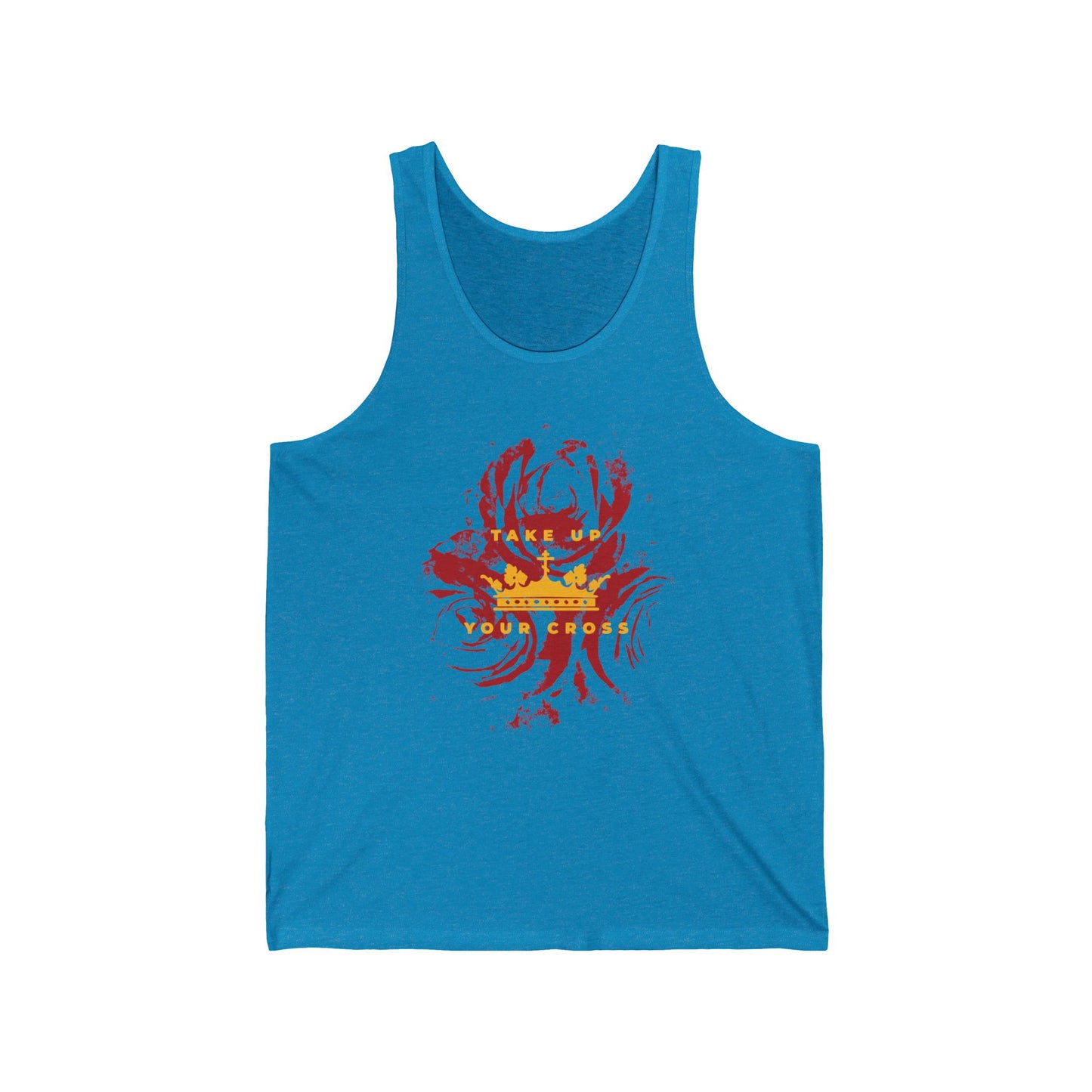 Take Up Your Cross No. 1 (Matthew 16:24-26) | Orthodox Christian Jersey Tank Top / Sleeveless Shirt