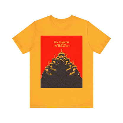 The Church: On Earth As It Is In Heaven | Lord's Prayer | Ancient Russian Wooden Church Design | Orthodox Christian Cotton T-Shirt