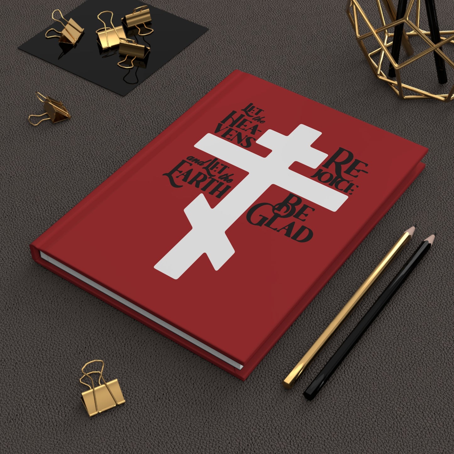 Let the Heavens Rejoice | Psalm 96 (95 Septuagint) | Orthodox Christian Liturgical Hymn | Russian Cross | Hardcover Journal