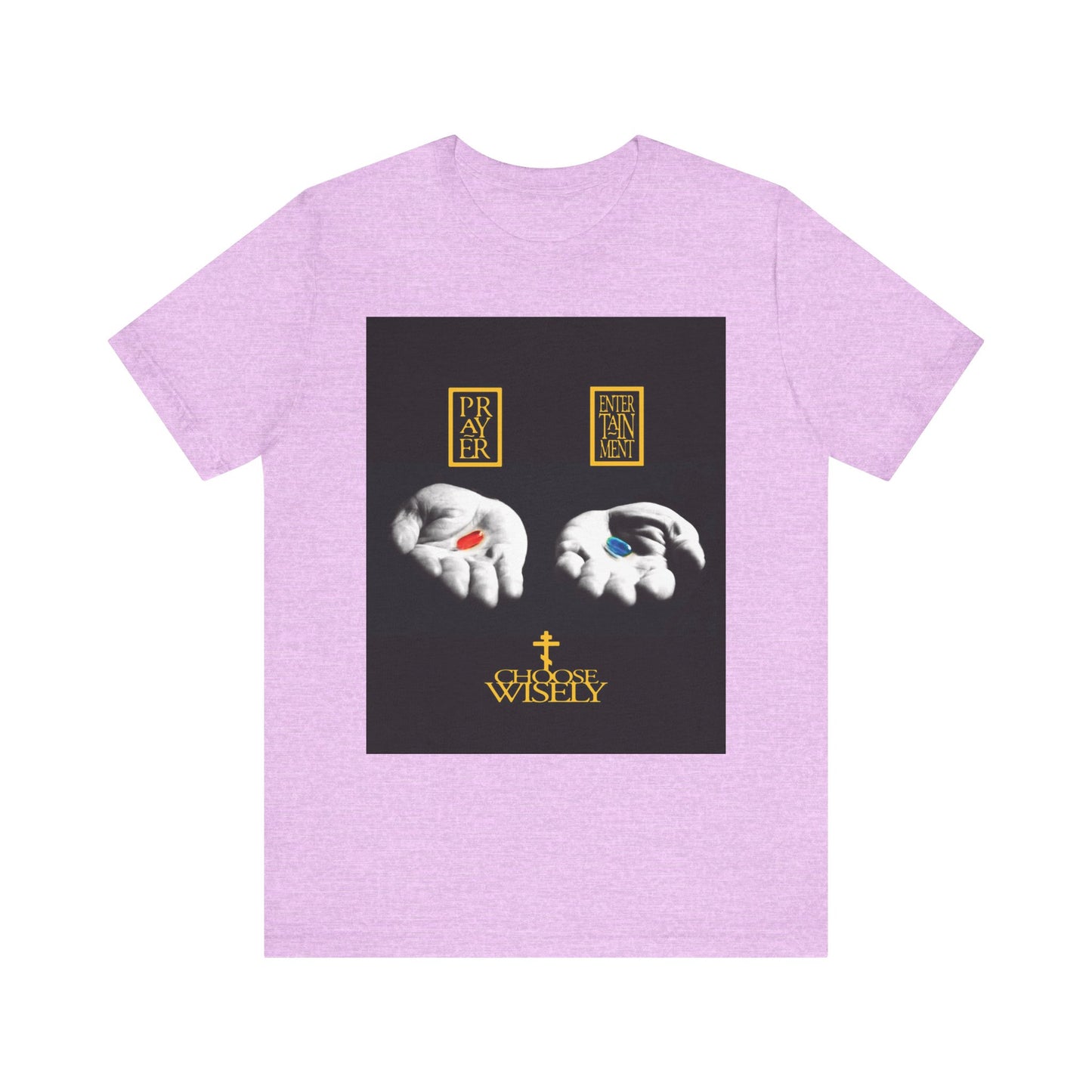 Red Pill, Blue Pill - Prayer Vs Entertainment - Choose Wisely | The Matrix | Orthodox Christian Lightweight Cotton T-Shirt