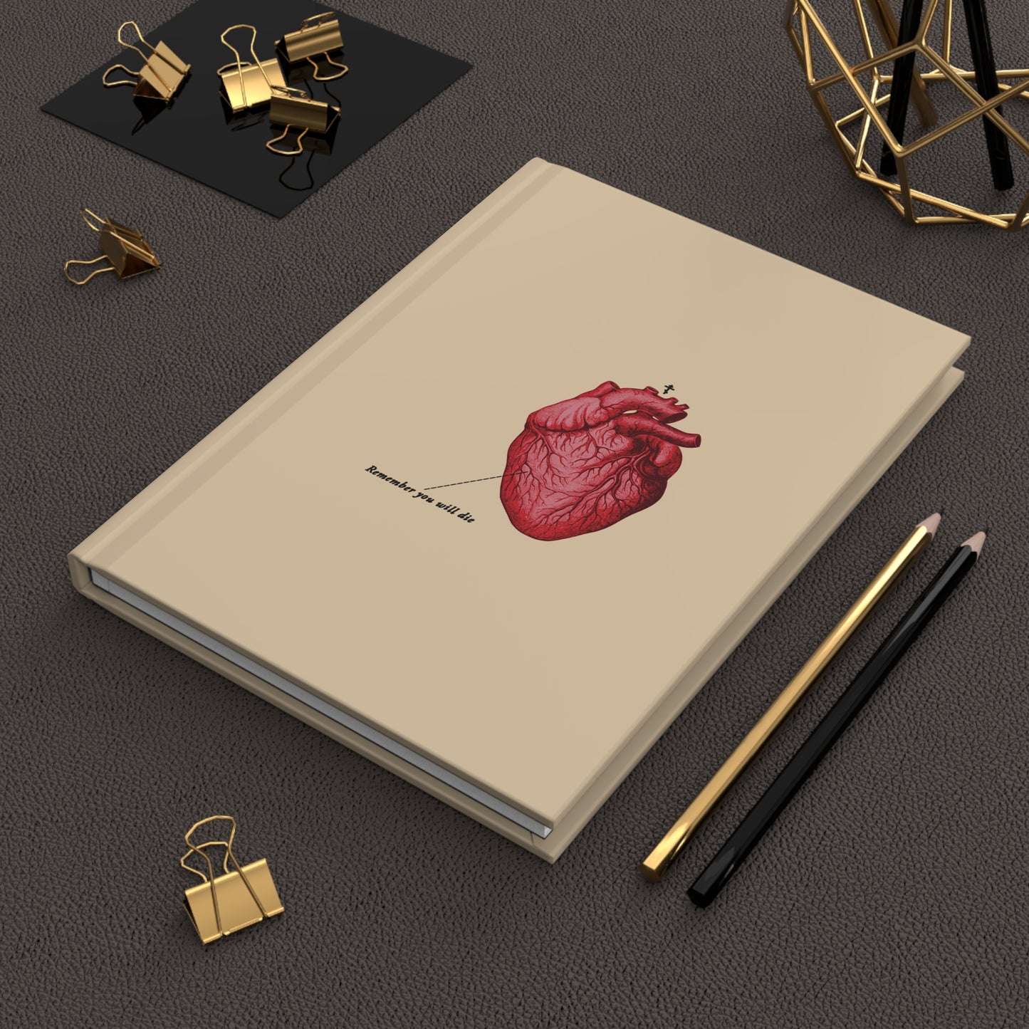 Remember You Will Die (Heart Design) No. 1  | Orthodox Christian Accessory | Hardcover Journal