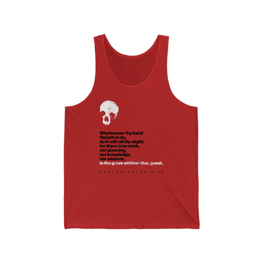 Whatsoever Thy Hand Findeth to Do No. 2 (Black Text) | Orthodox Christian Jersey Tank Top / Sleeveless Shirt
