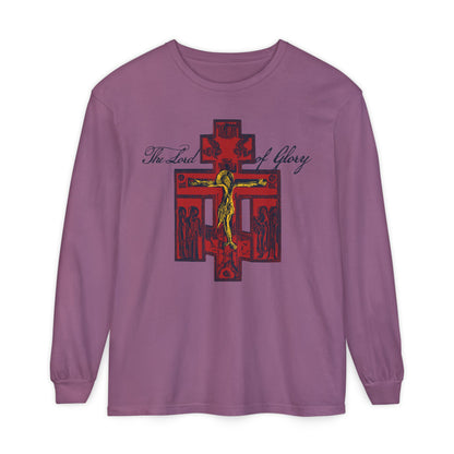 The Lord of Glory | Russian Golgotha Crucifix IconoGraphic | 1 Corinthians 2:8 | Orthodox Christian Long Sleeve Shirt