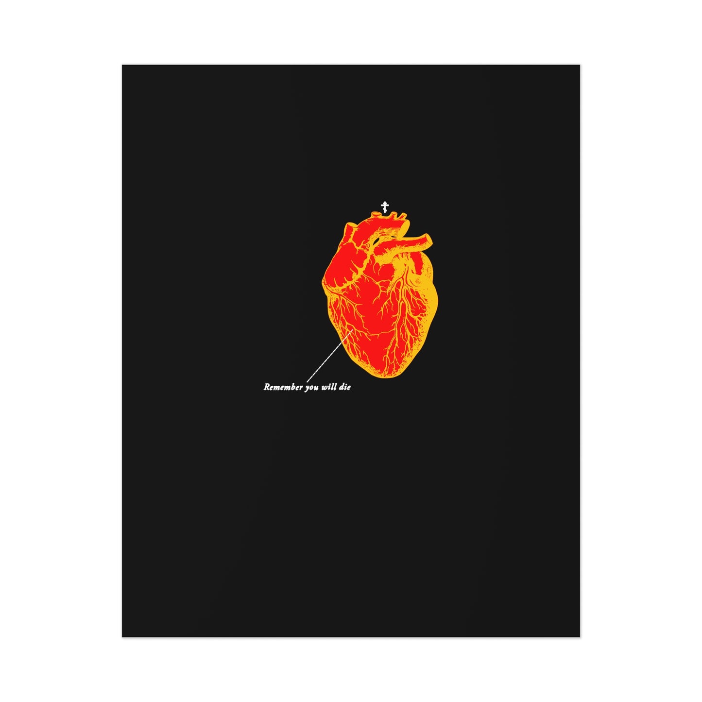 Remember You Will Die Heart Design No. 2 | Orthodox Christian Art Poster