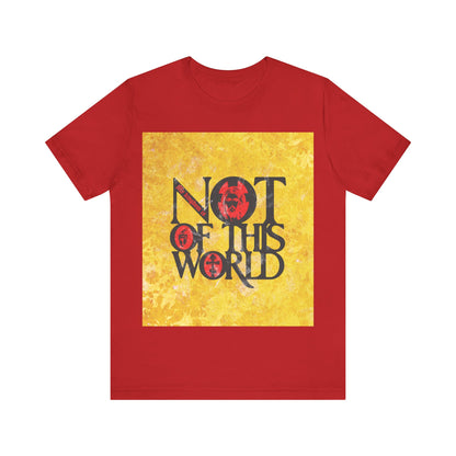 My Kingdom is Not of This World (John 18:36) | Bold Red, Yellow & Black Textured Design with Icon Motifs | Orthodox Christian T-Shirt