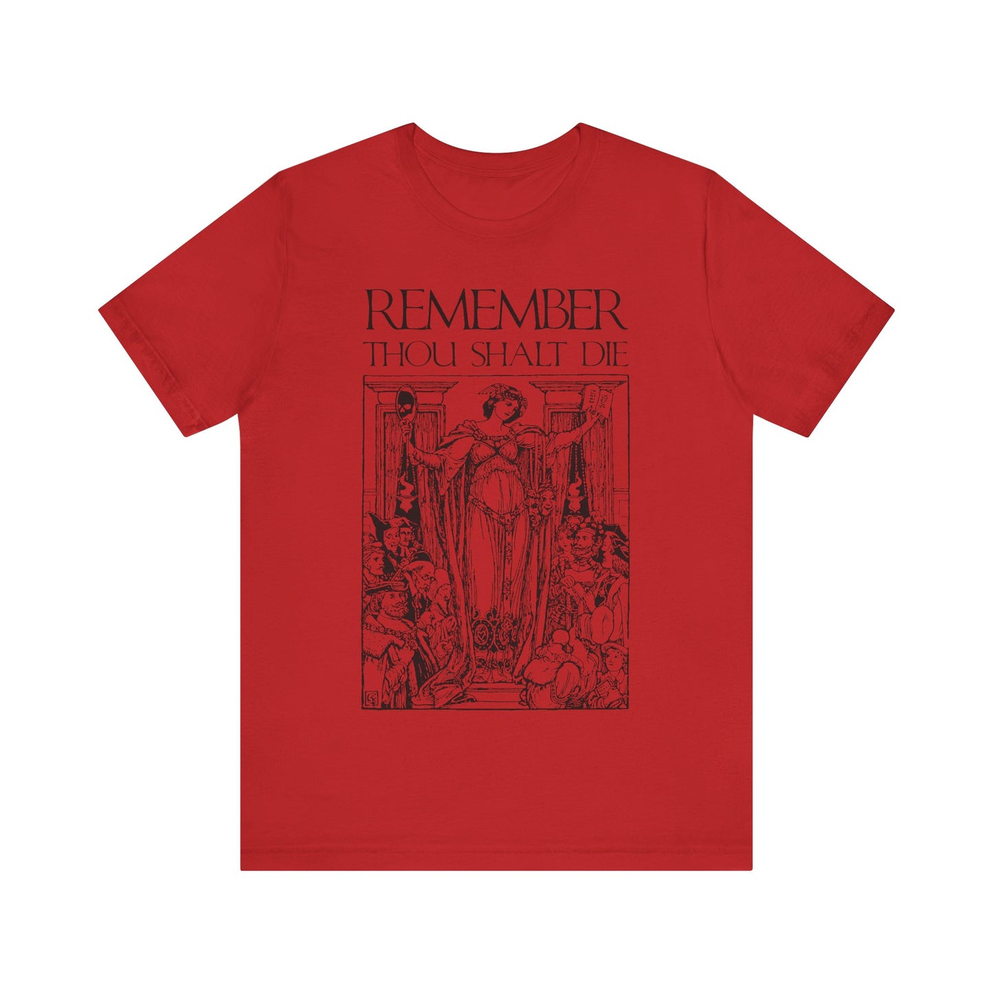 Remember You Will Die Shakespearean Design | Memento Mori | Classic Woodcut Illustration Aesthetic | Orthodox Christian T-Shirt