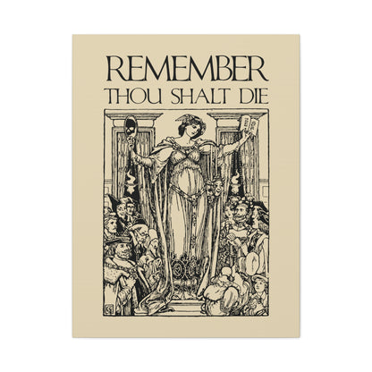 Remember You Will Die Shakespearean Design | Memento Mori | Classic Woodcut Illustration Aesthetic | Christian Wall Art