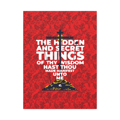 The Hidden and Secret Things of Thy Wisdom (Psalm 50/51) | Golgotha Cross | Skull of Adam | Orthodox Christian Canvas Art