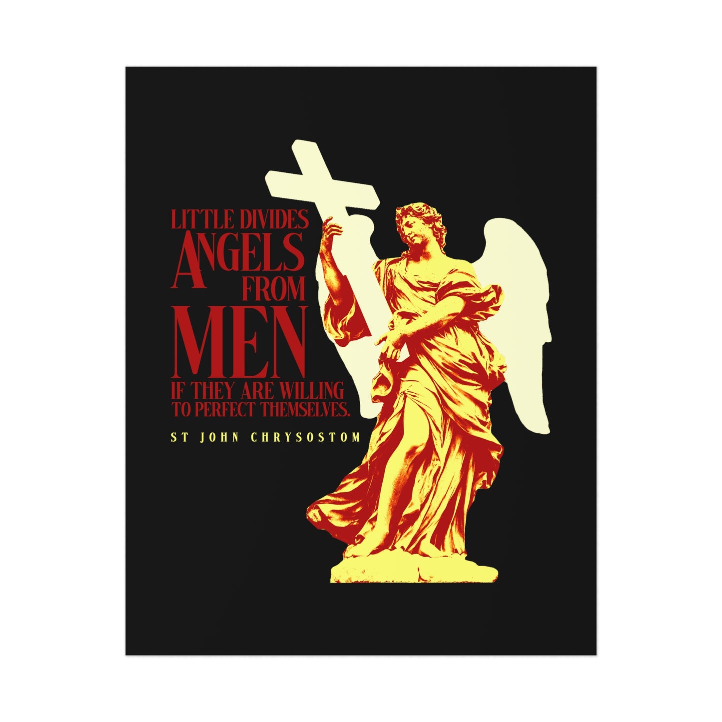 Little Divides Angels from Men No. 1 | Orthodox Christian Art Poster