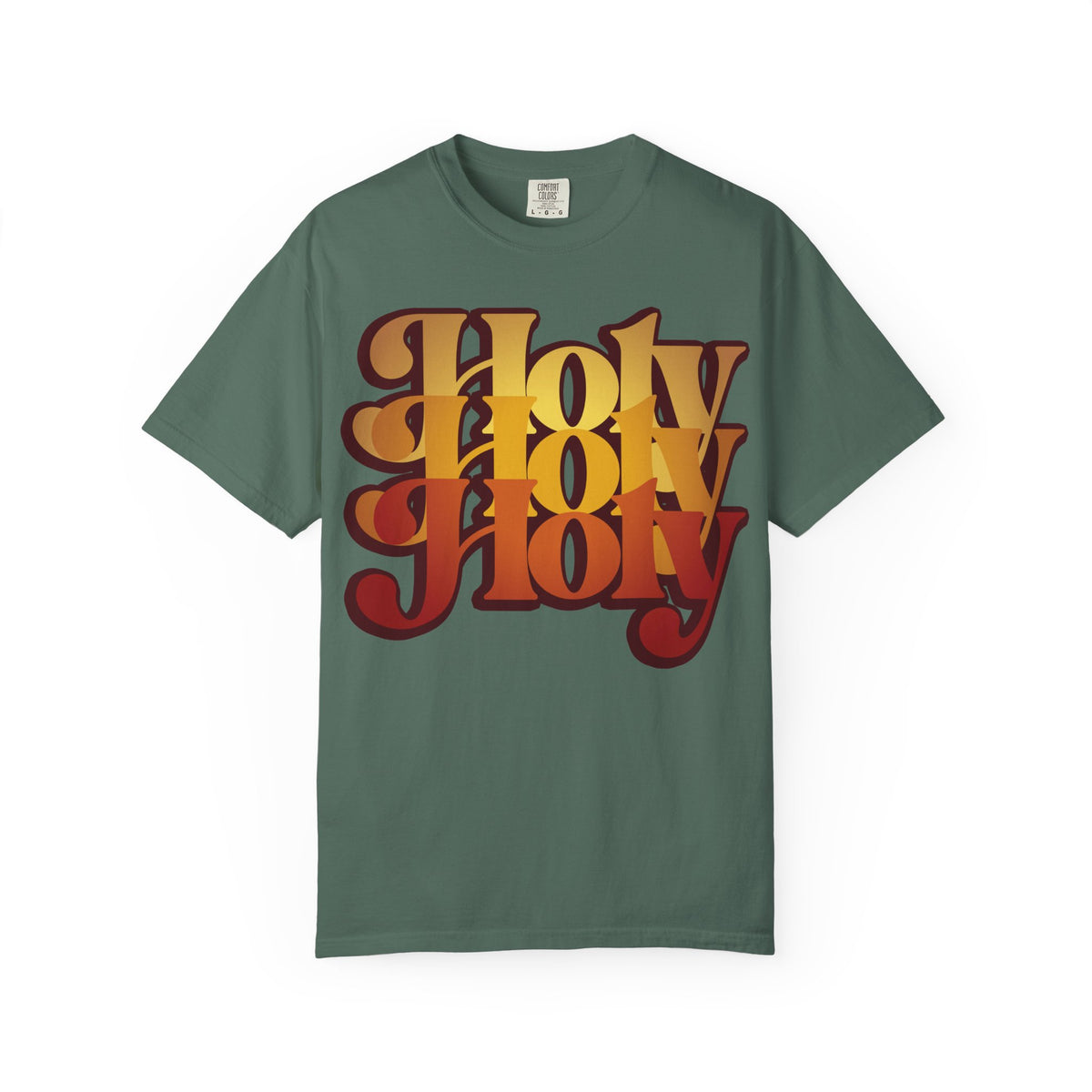 Holy Holy Holy Trisagion Liturgical Prayer 70s Style | Cherubim & Seraphim Prayer | Isaiah 6 | Orthodox Heavyweight Cotton Unisex Tee