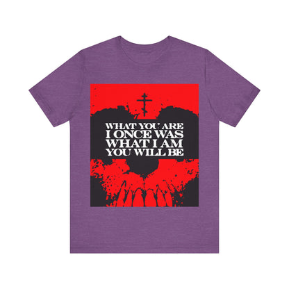 What You Are, I Once Was. What I Am, You Will Be | Memento Mori | Red Skull Remembrance of Death | Orthodox Christian T-Shirt