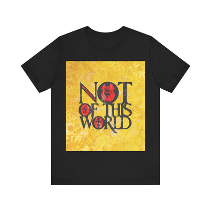 My Kingdom is Not of This World (John 18:36) | Bold Red, Yellow & Black Textured Design with Icon Motifs | Orthodox Christian T-Shirt