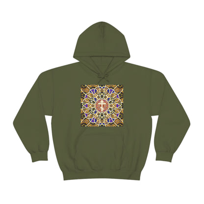 Art Cross: Rose Window No. 1 | Orthodox Christian Hoodie / Hooded Sweatshirt