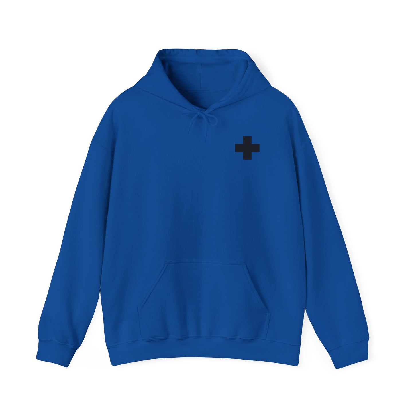St George Slaying the Dragon | Cross on Front Left Breast | Death to the Passions | Ascetic Orthodox Christianity | Double-Sided Unisex Hoodie