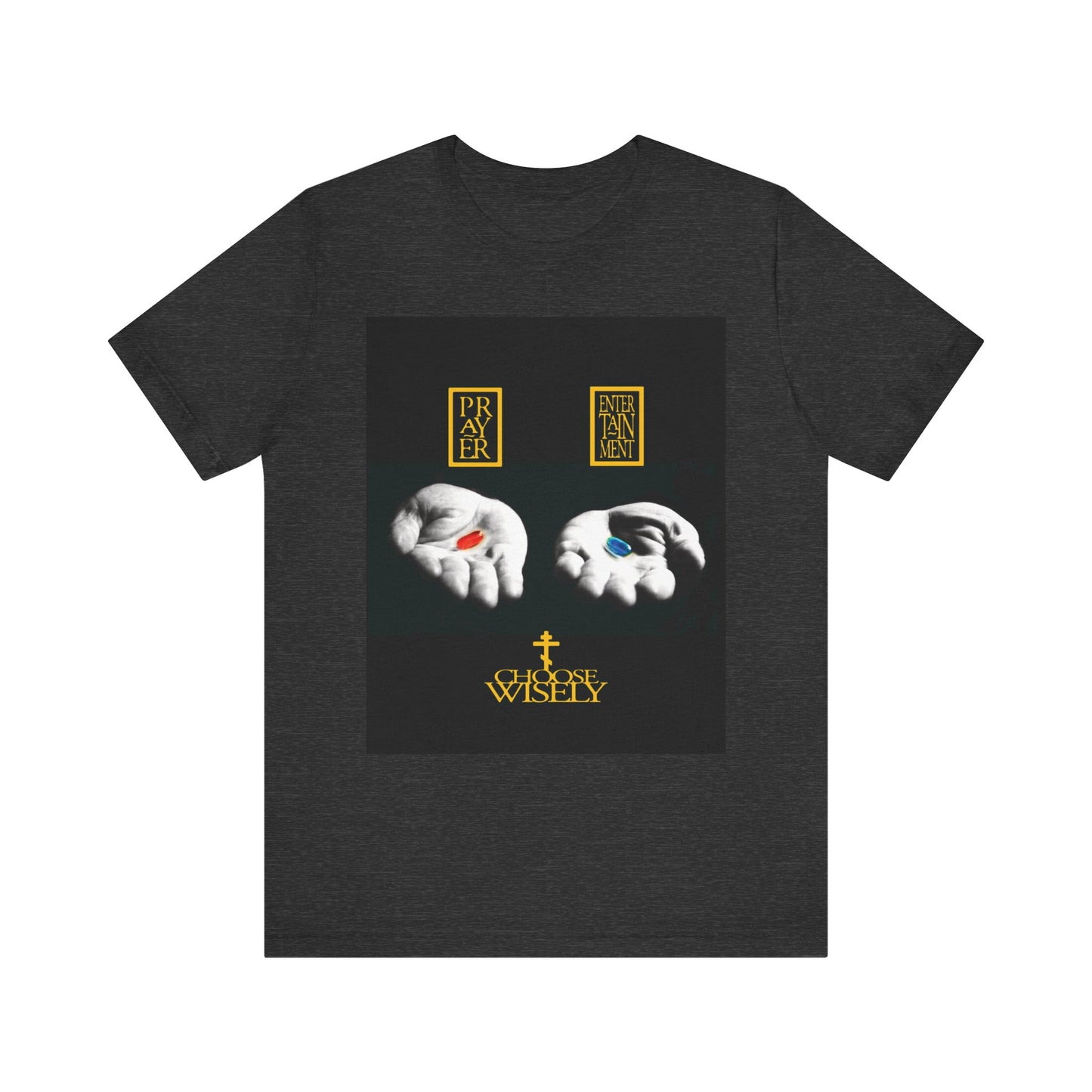 Red Pill, Blue Pill - Prayer Vs Entertainment - Choose Wisely | The Matrix | Orthodox Christian Lightweight Cotton T-Shirt