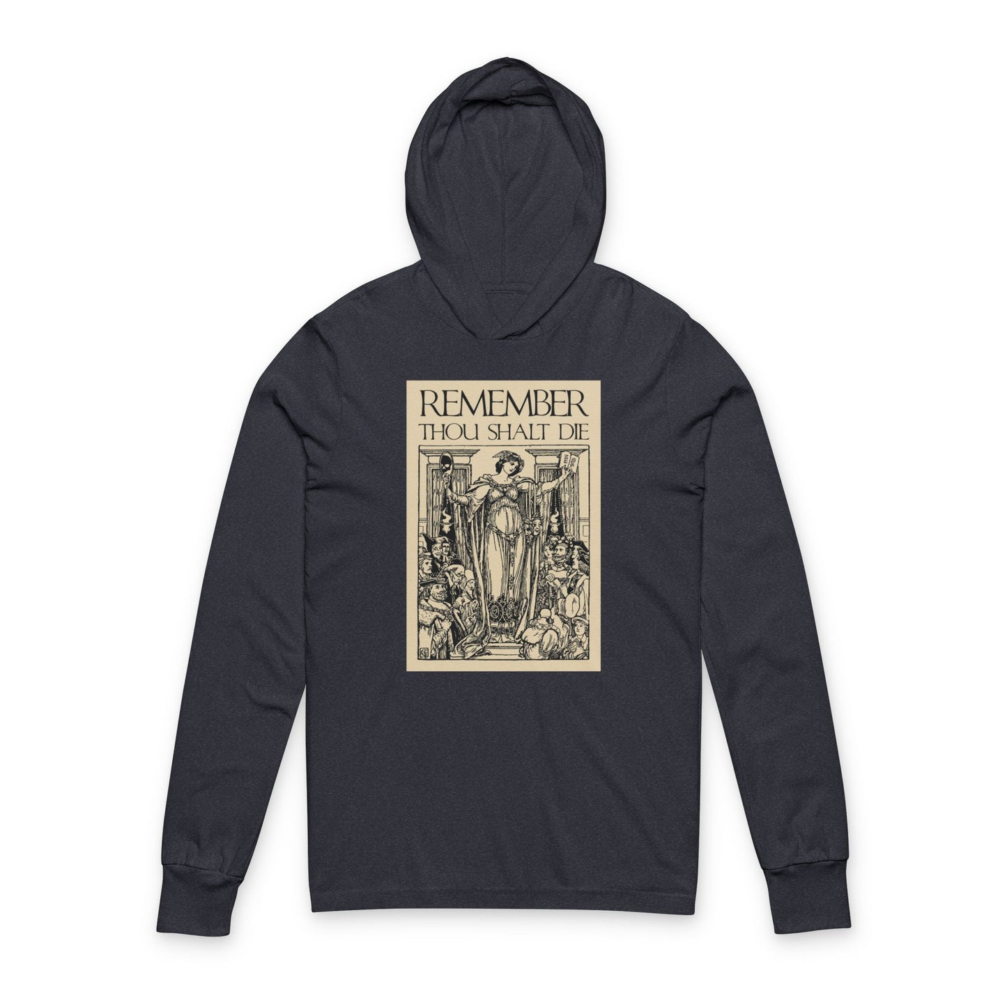 Remember You Will Die Shakespearean Design | Memento Mori | Classic Woodcut Illustration Aesthetic | Orthodox Christian Hooded Shirt