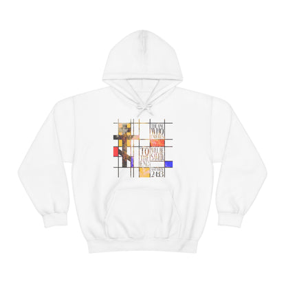 The One Who Endures - Mondrian Design No. 2 | Orthodox Christian Hoodie / Hooded Sweatshirt