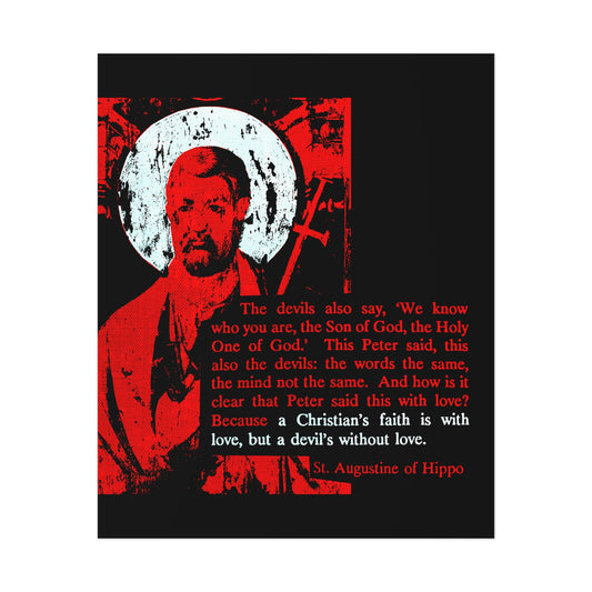 The Devil's Faith is Without Love (St. Peter, St. Augustine) No. 1 |  Orthodox Christian Art Poster