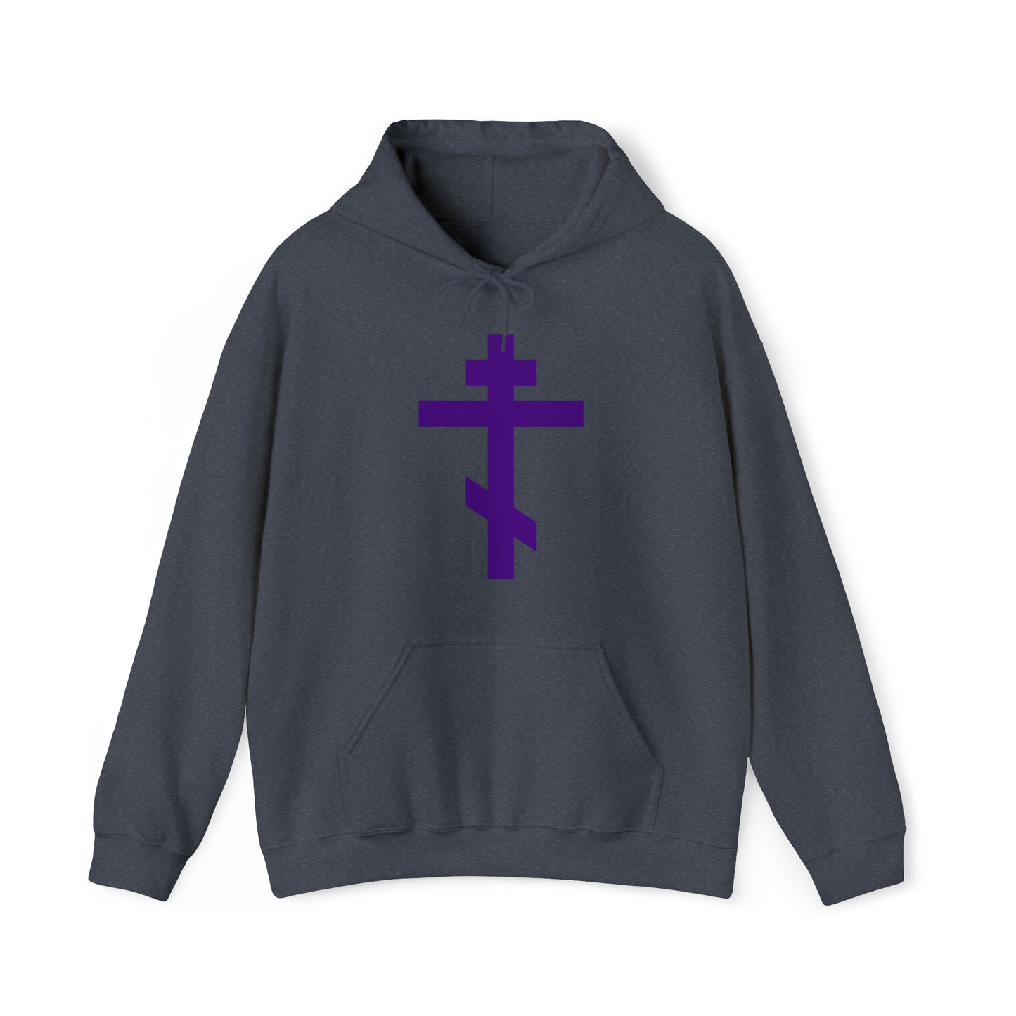 Simple Orthodox Cross (Purple) No. 1 | Orthodox Christian Hoodie / Hooded Sweatshirt