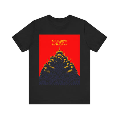 The Church: On Earth As It Is In Heaven | Lord's Prayer | Ancient Russian Wooden Church Design | Orthodox Christian Cotton T-Shirt
