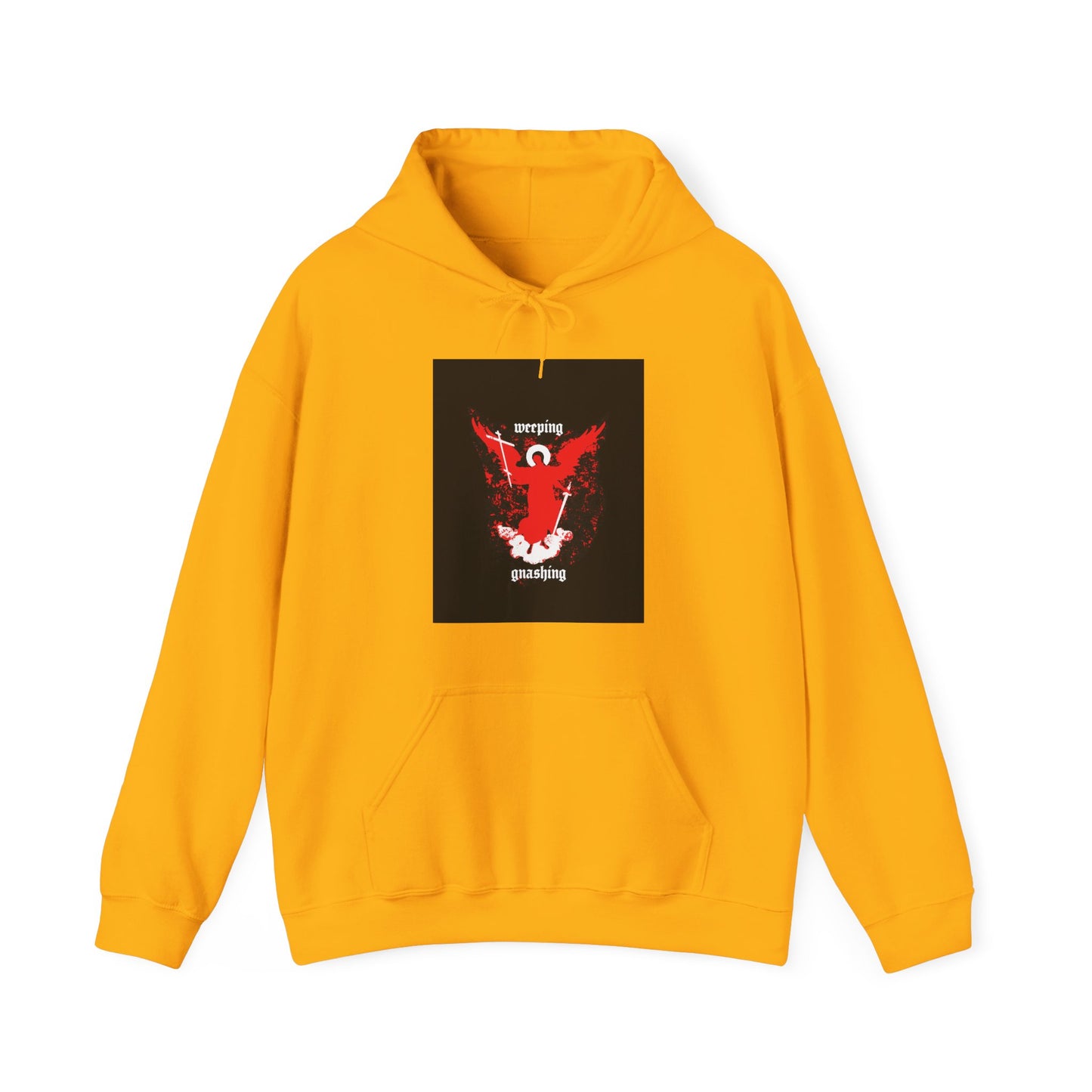 Weeping and Gnashing (Matthew 13:41, Apocalypse Angel IconoGraphic) No. 1 | Orthodox Christian Hoodie