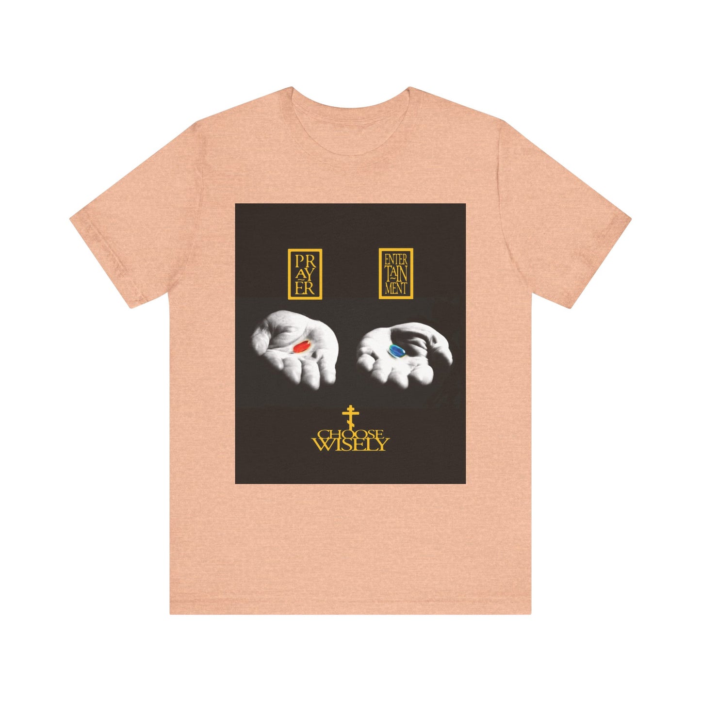 Red Pill, Blue Pill - Prayer Vs Entertainment - Choose Wisely | The Matrix | Orthodox Christian Lightweight Cotton T-Shirt