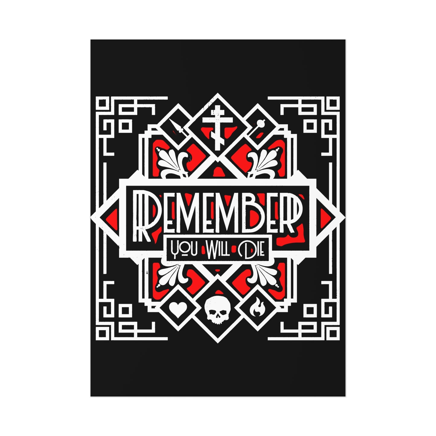 Remember You Will Die: Art Deco Design No.3 | Orthodox Christian Art Poster