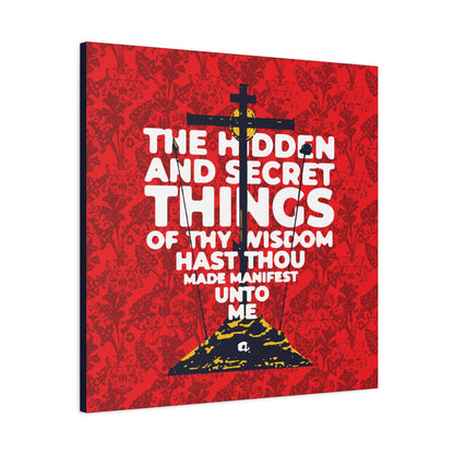 The Hidden and Secret Things of Thy Wisdom (Psalm 50/51) | Golgotha Cross | Skull of Adam | Orthodox Christian Canvas Art