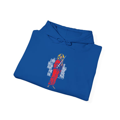 The Lord Shall Fight For You (Exodus 14:14) | Jesus Christ with Sword IconoGraphic | Orthodox Christian Hoodie