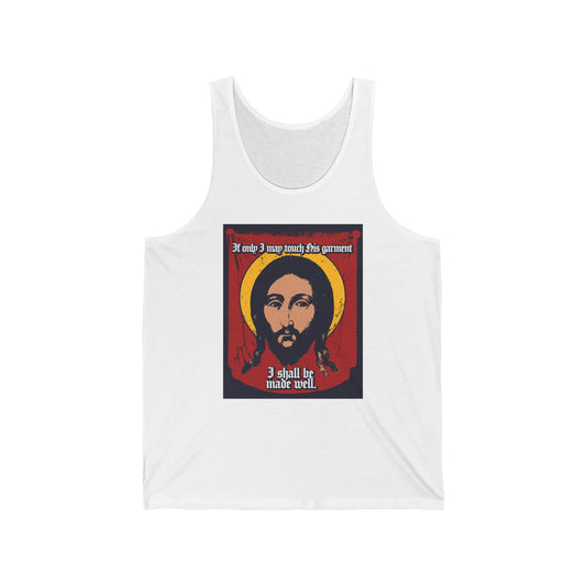 If Only I May Touch His Garment, I Shall Be Made Well (Matthew 9:21) No. 1 | Orthodox Christian Jersey Tank Top / Sleeveless Shirt