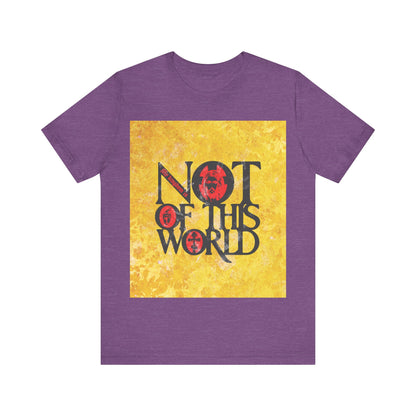 My Kingdom is Not of This World (John 18:36) | Bold Red, Yellow & Black Textured Design with Icon Motifs | Orthodox Christian T-Shirt