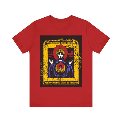 It is Truly Meet To Bless Thee Iconographic | Axion Estin Hymn to the Mother of God Theotokos | Orthodox Christian T-Shirt