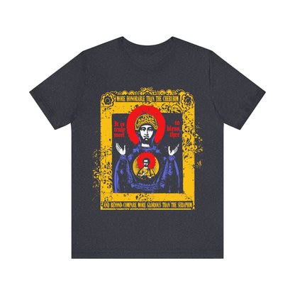 It is Truly Meet To Bless Thee Iconographic | Axion Estin Hymn to the Mother of God Theotokos | Orthodox Christian T-Shirt