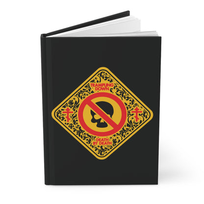 Trampling Down Death By Death No. 3 (Skull Street Sign) | Orthodox Christian Accessory | Hardcover Journal