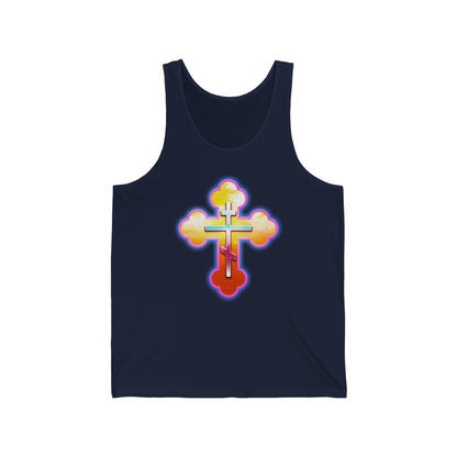 80s Cross No. 1 | Orthodox Christian Jersey Tank Top / Sleeveless Shirt