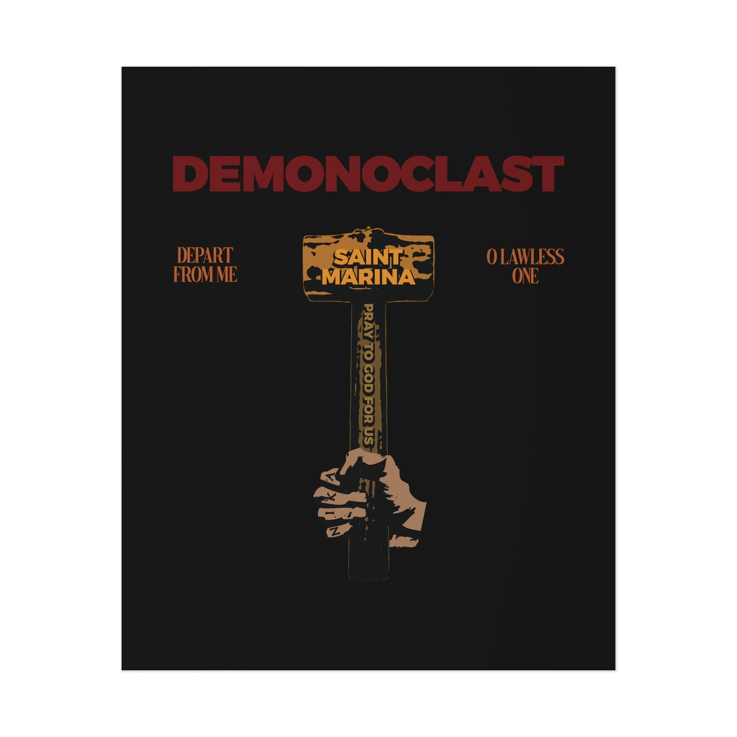 Demonoclast No. 1 (St. Marina's Hammer) | Orthodox Christian Art Poster