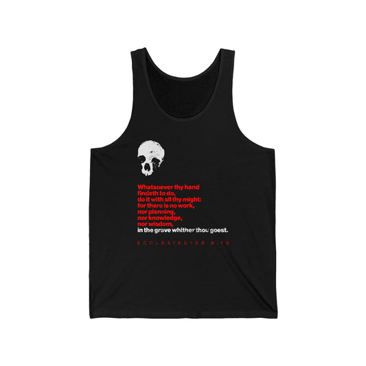 Whatsoever Thy Hand Findeth to Do No. 2 (Red Text) | Orthodox Christian Jersey Tank Top / Sleeveless Shirt