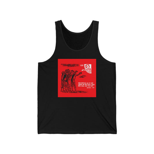 Come Unto Me, All Ye That Labour and Are Heavy Laden No.1 | Orthodox Christian Jersey Tank Top / Sleeveless Shirt