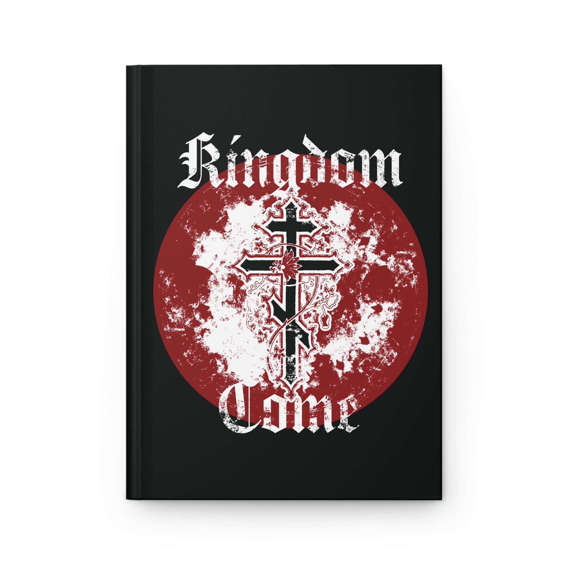 The "Kingdom Come" Orthodox Christian Hardcover Journal features the Lord's Prayer, an Orthodox cross with vines, and a textured Gothic font—perfect for spiritual reflection or practicing remembrance of death in St. Ignatius Brianchaninov’s tradition.
