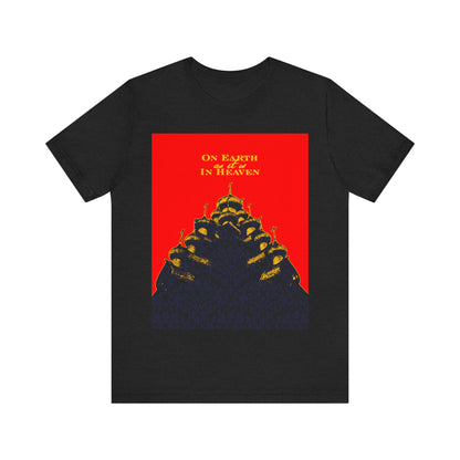 The Church: On Earth As It Is In Heaven | Lord's Prayer | Ancient Russian Wooden Church Design | Orthodox Christian Cotton T-Shirt