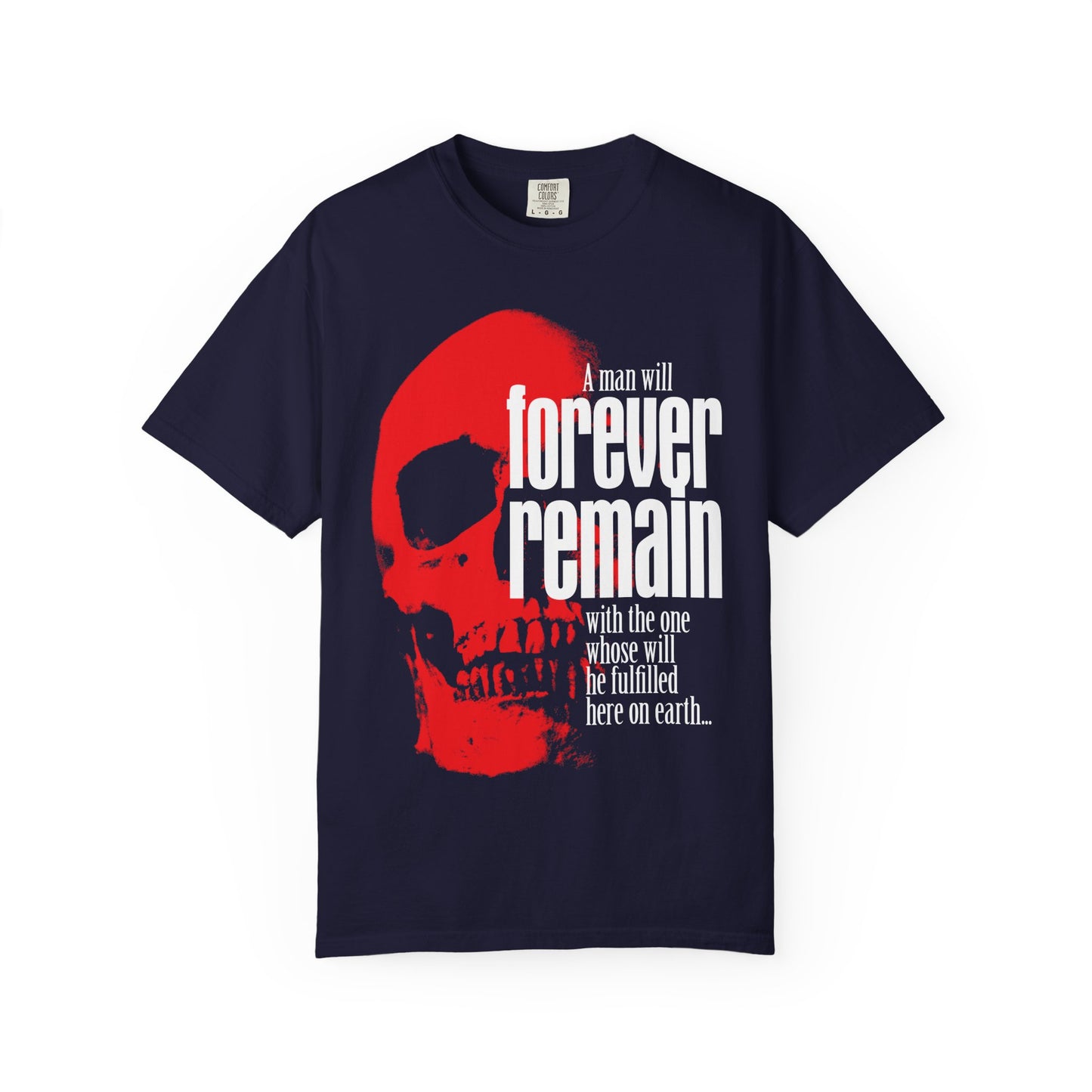 A Man Will Forever Remain with the One Whose Will He Fulfilled | Cannot Serve Two Masters | Red Skull | Heavyweight Cotton Unisex T-Shirt