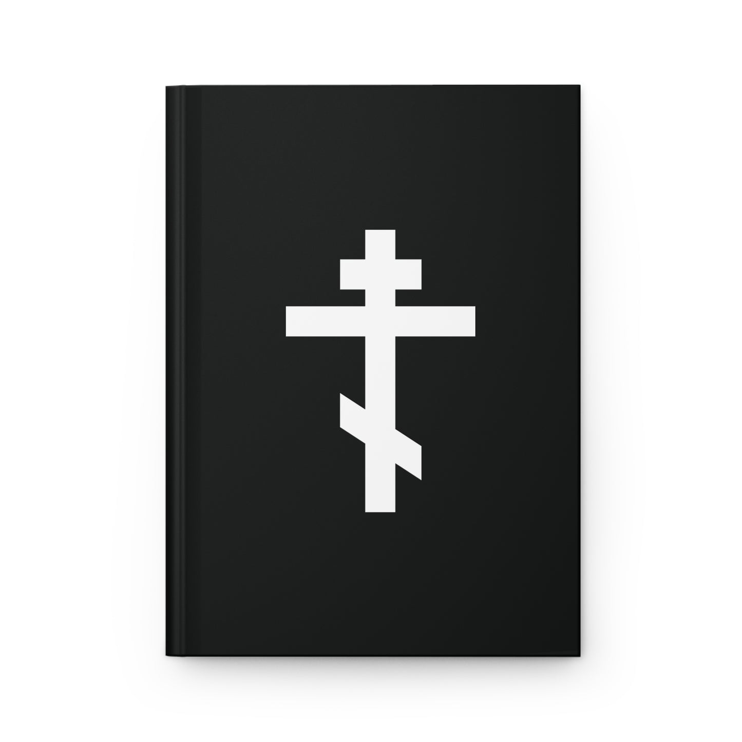 White Orthodox Cross | May I never boast except in the cross of our Lord Jesus Christ | Galatians 6:14 | Orthodox Hardcover Journal