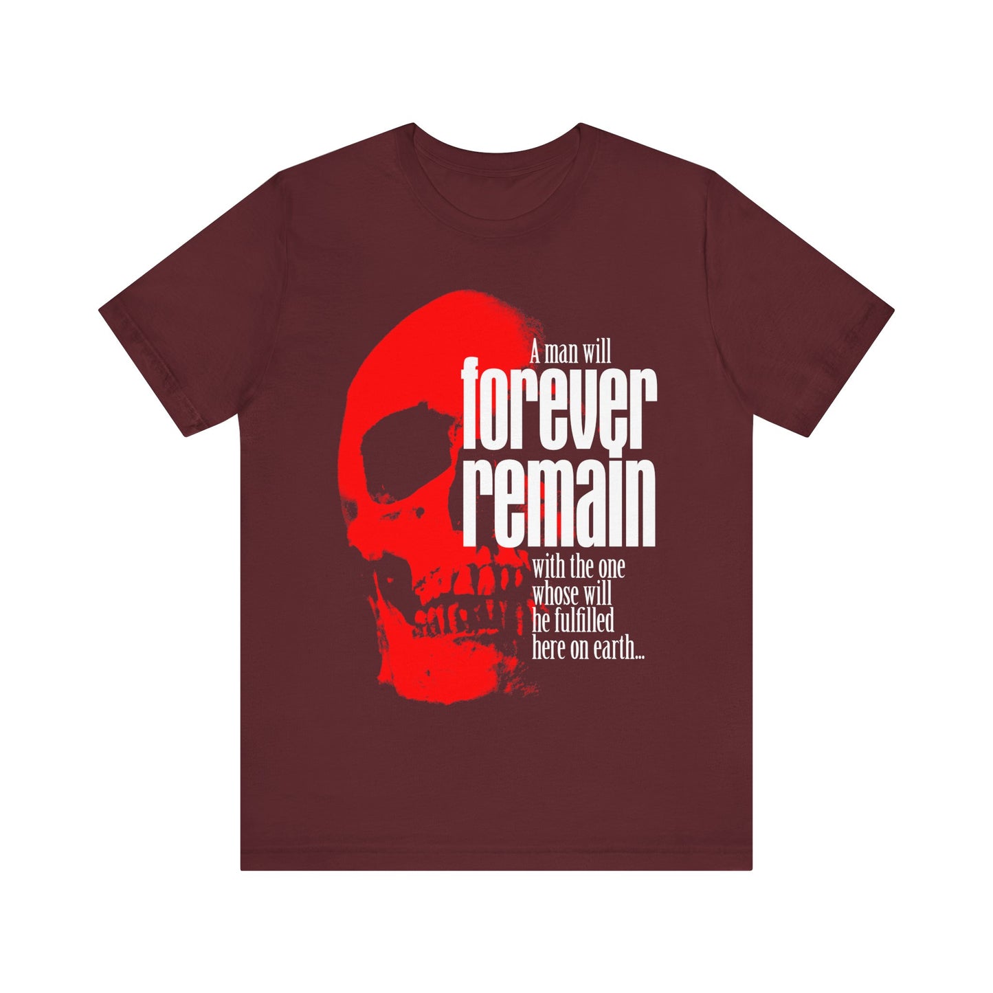A Man Will Forever Remain with the One Whose Will He Fulfilled | Cannot Serve Two Masters | Red Skull | Orthodox Christian Cotton T-Shirt