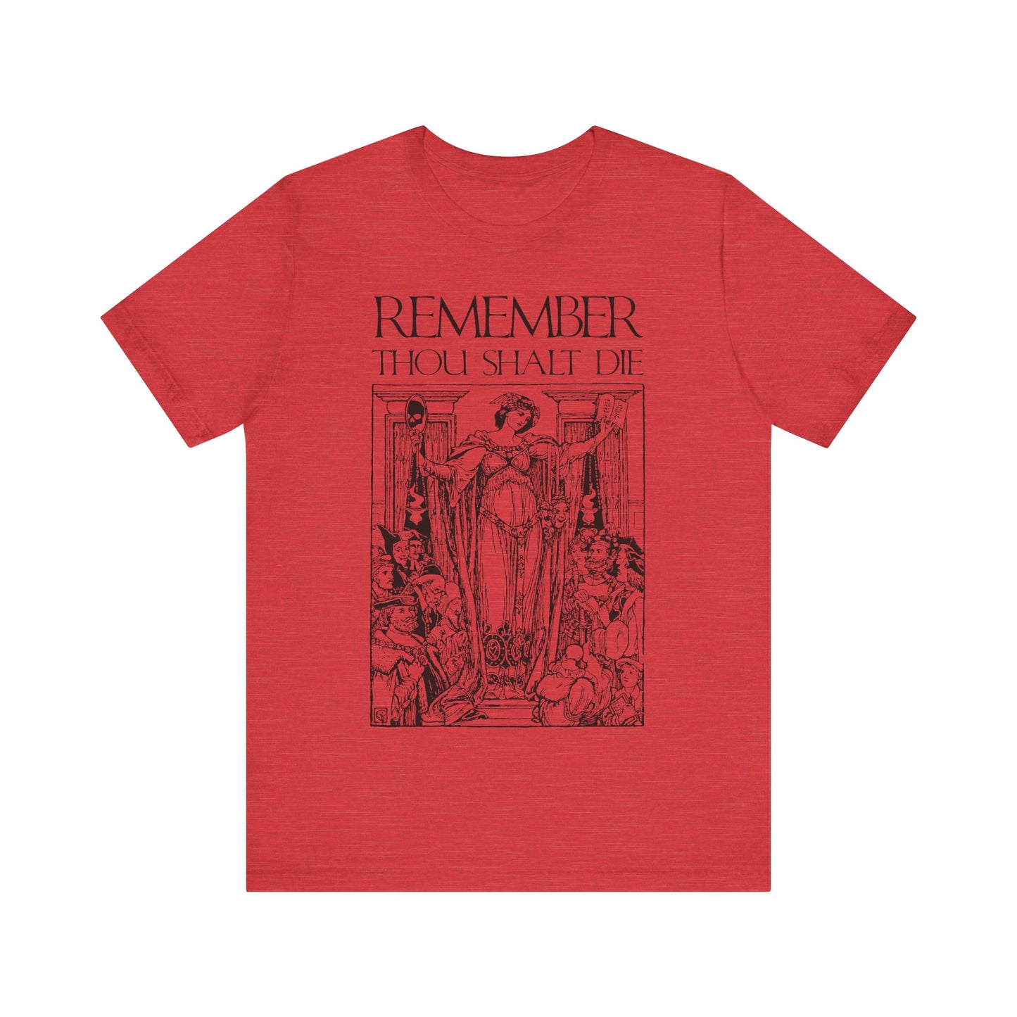 Remember You Will Die Shakespearean Design | Memento Mori | Classic Woodcut Illustration Aesthetic | Orthodox Christian T-Shirt