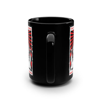 The Day of the Lord Shall Not Be Televised | Jesus Christ Enthroned Iconographic | Second Coming | Revelation | Orthodox Christian 15oz Black Mug